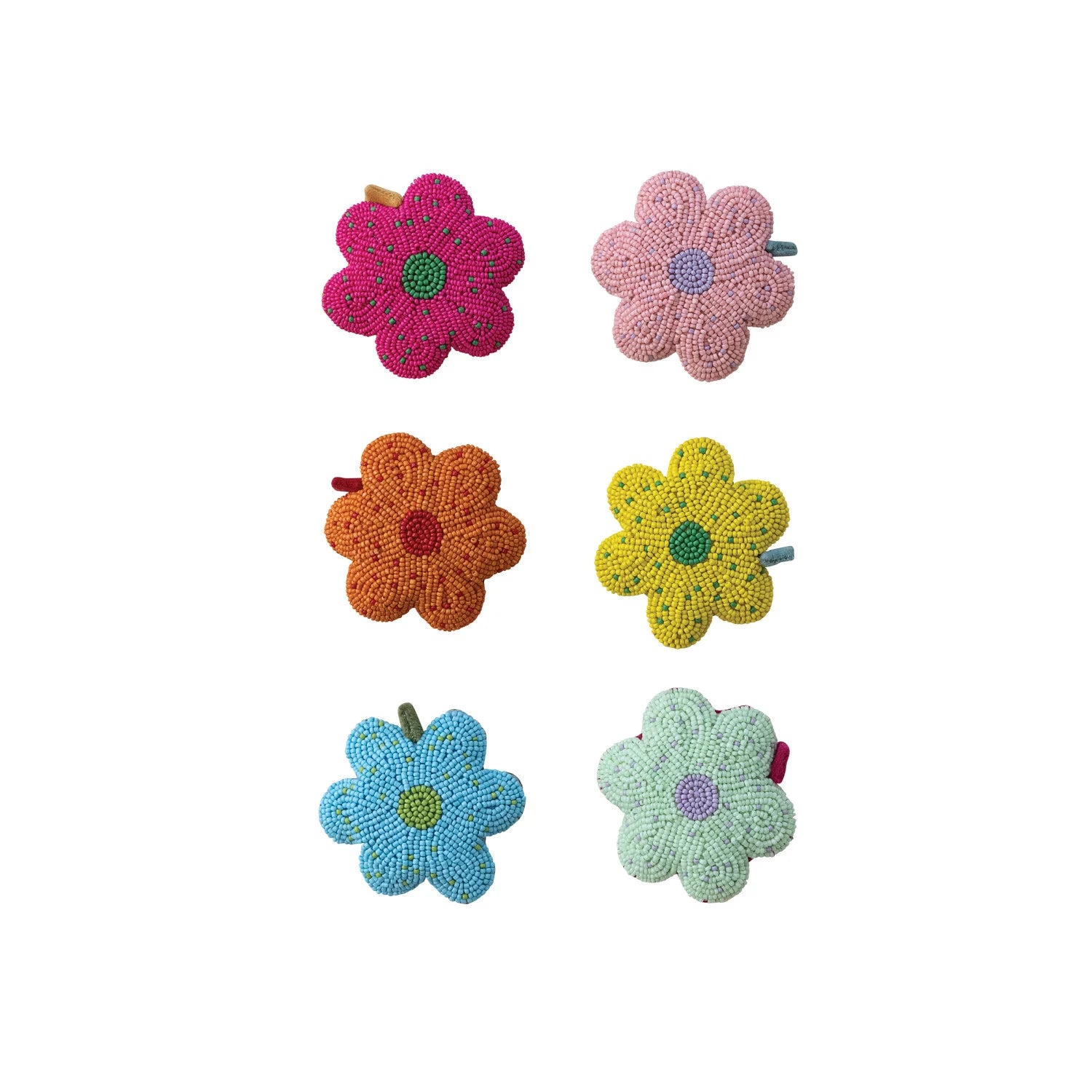 Glass Beaded Flower Tape Measure - 6 Colors