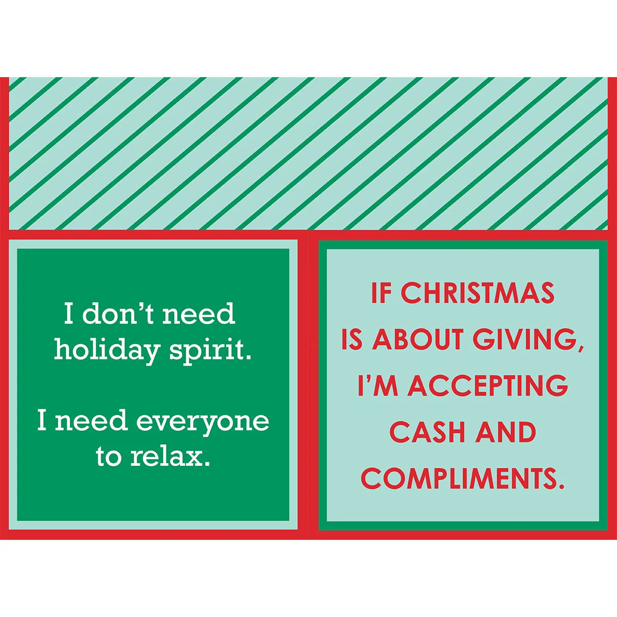 XMAS Cash & Compliments Cocktail Napkin