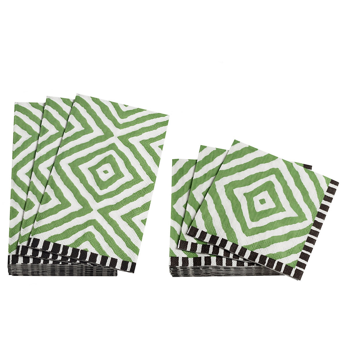 Annie Selke Arrows/Green- Cocktail or Guest Towels