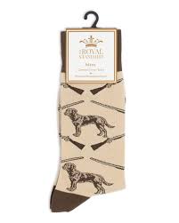 Men's Bird Dog Socks Brown/Tan One Size