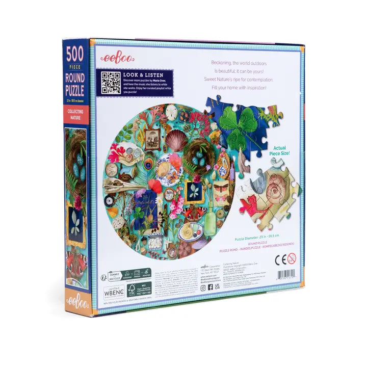 Collecting Nature 500 Piece Round Puzzle