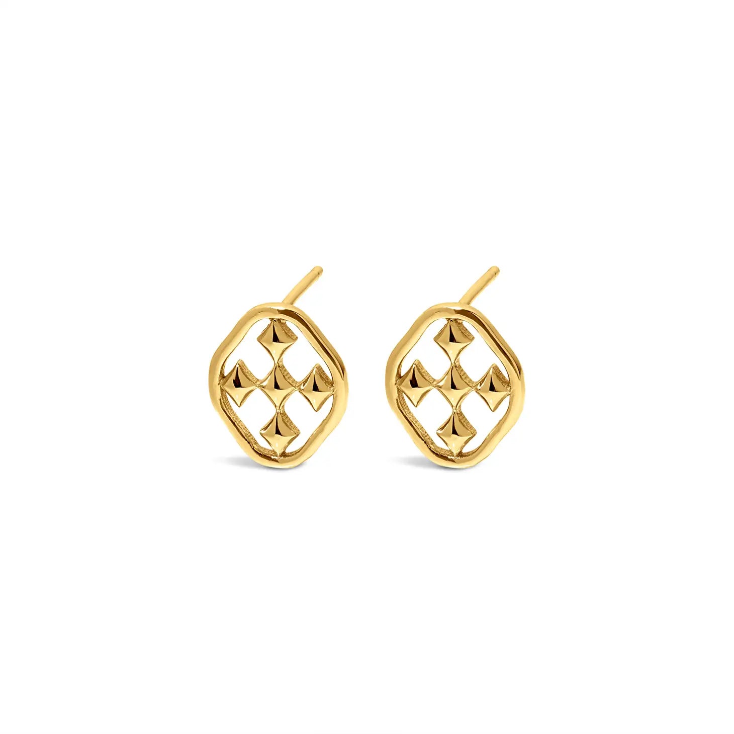 Gracewear Shield Post Earrings  - (gold or silver)