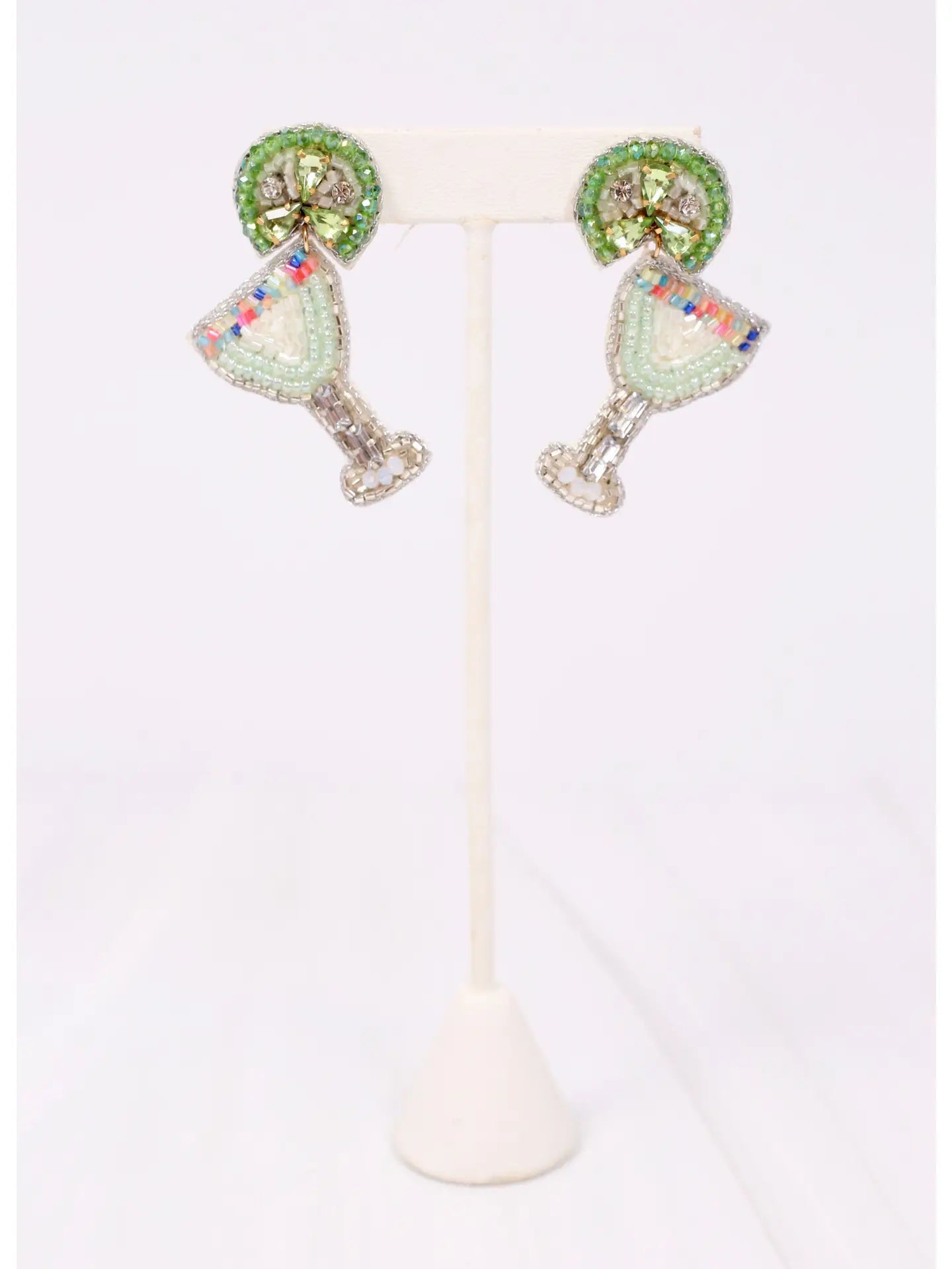 Pour It Out Party Glass Earring - Green Multi