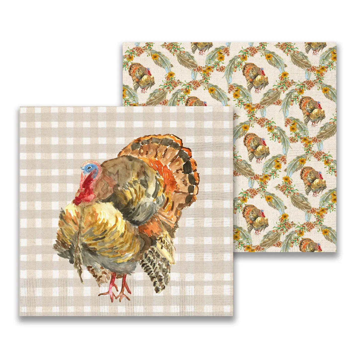 Traditional Turkey Napkins - Cocktails or Guest
