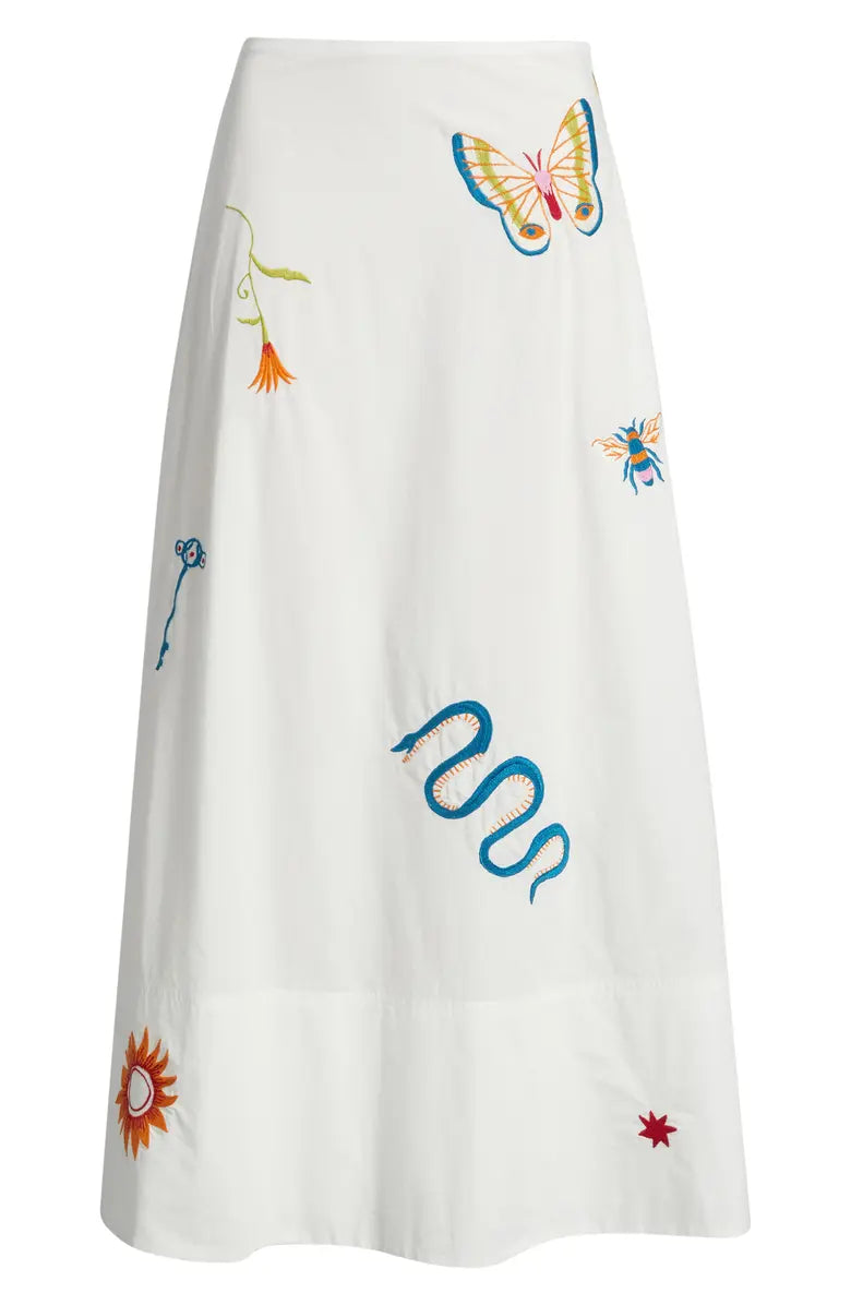 Cleobella Eden Ankle Skirt - Montecito Embroidery Motif