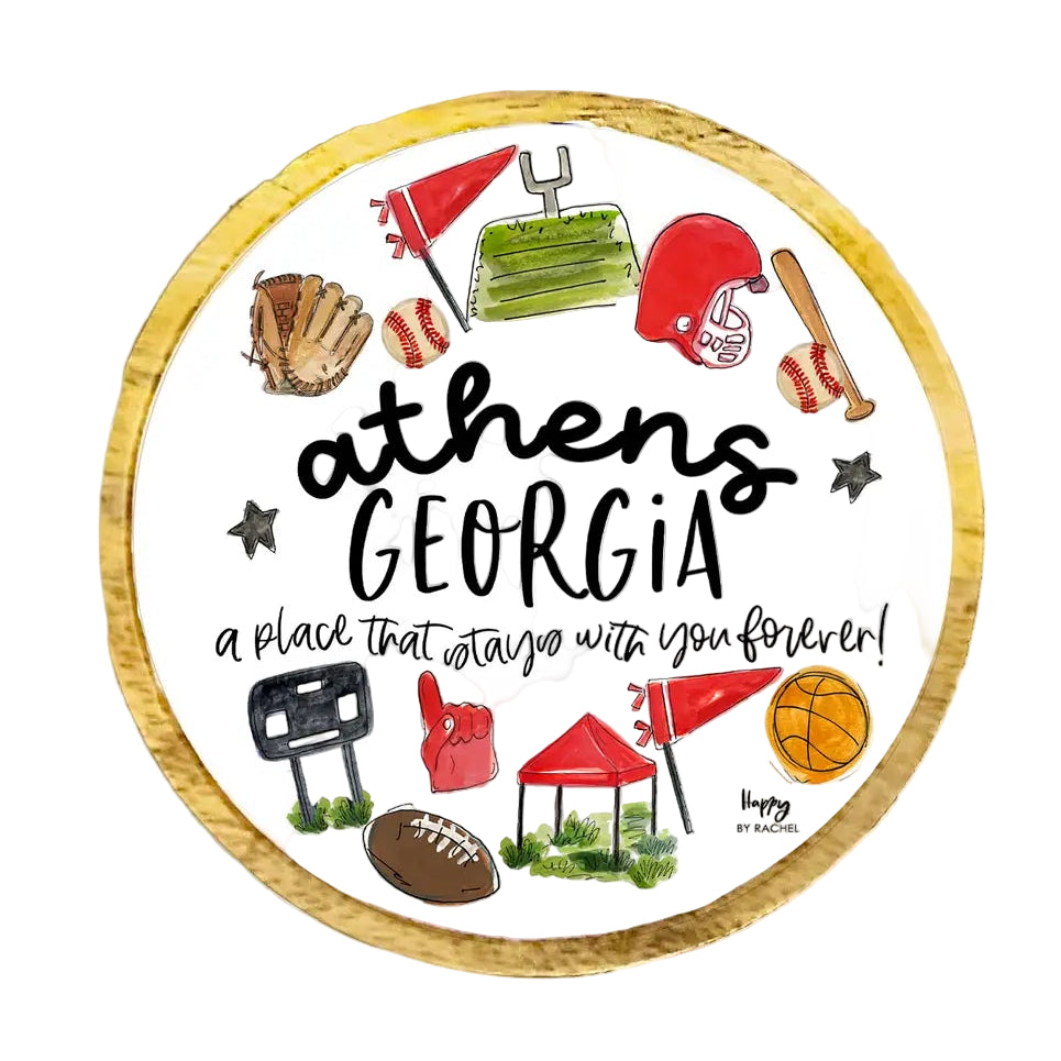 Athens Wood and Enamel Ornament