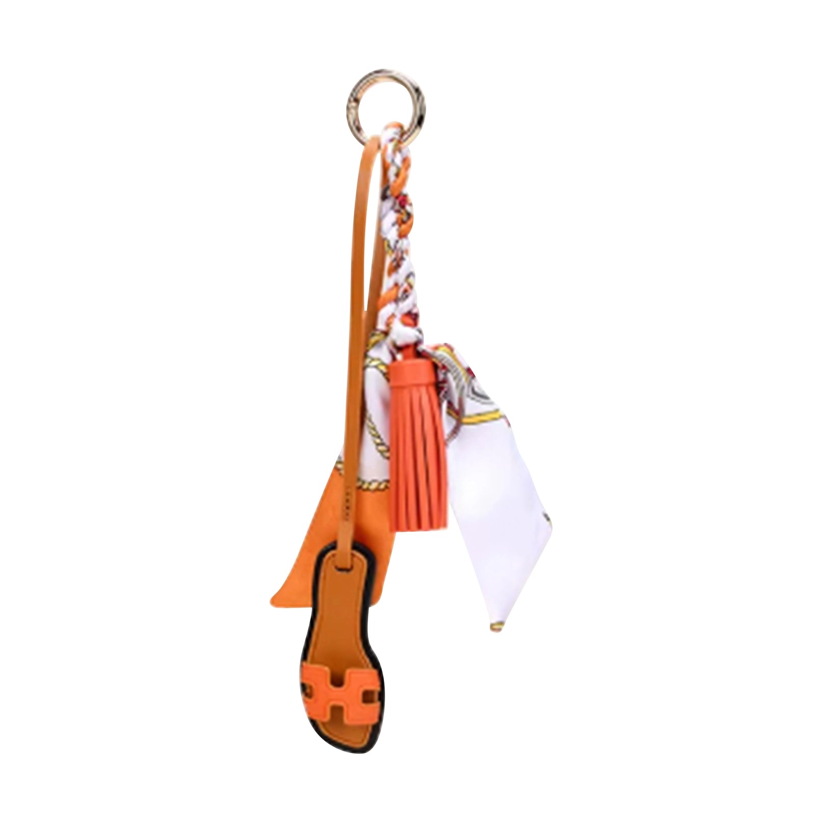 Designer Sandal w/ Scarf Bag Charm - 2 Colors