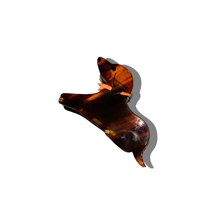 Hand-Painted Dachshund Dog Breed Claw Hair Clip