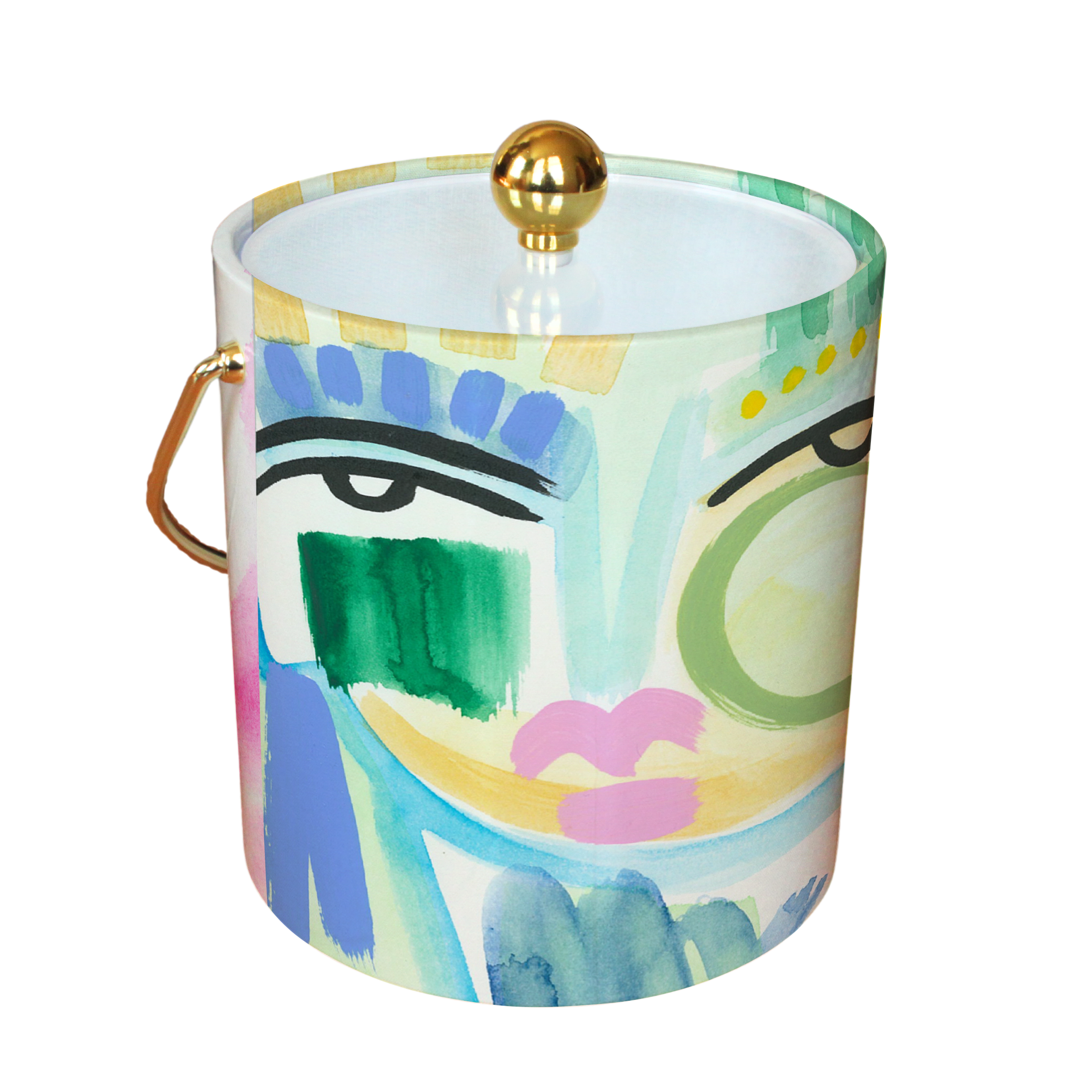 Fashion Face Ice Bucket  - (pink or blue)