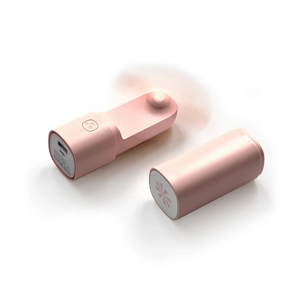 Easy Breezy Portable Fan + Power Bank - (natural or pink)