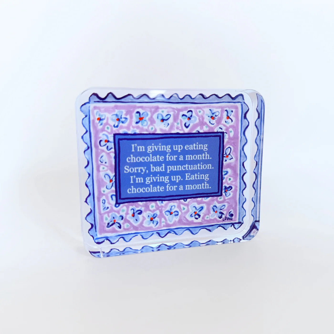 Eating Chocolate Acrylic Block