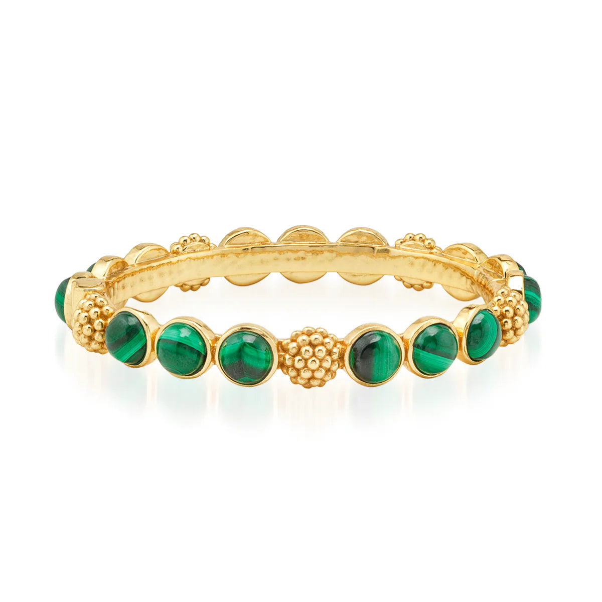 Capucine de Wulf Gem Hinged Bangle - Malachite