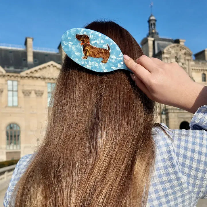 Hand-painted Dachshund Dog Daily Hair Brush