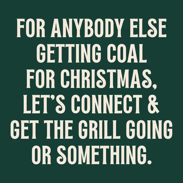 Funny Christmas Cocktail Napkins - Getting Coal
