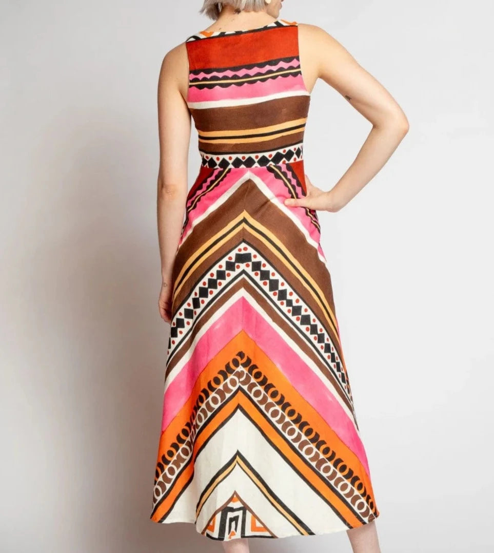Dorsette Stripe Dress - Tulum Stripe
