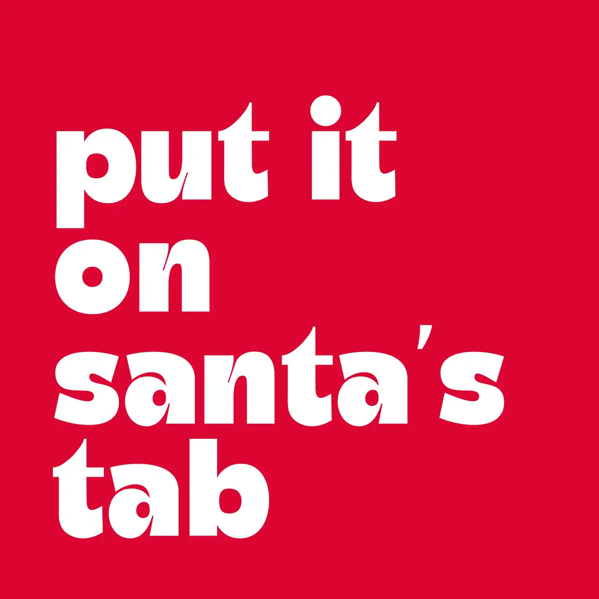 Santa's Tab Cocktail Napkin