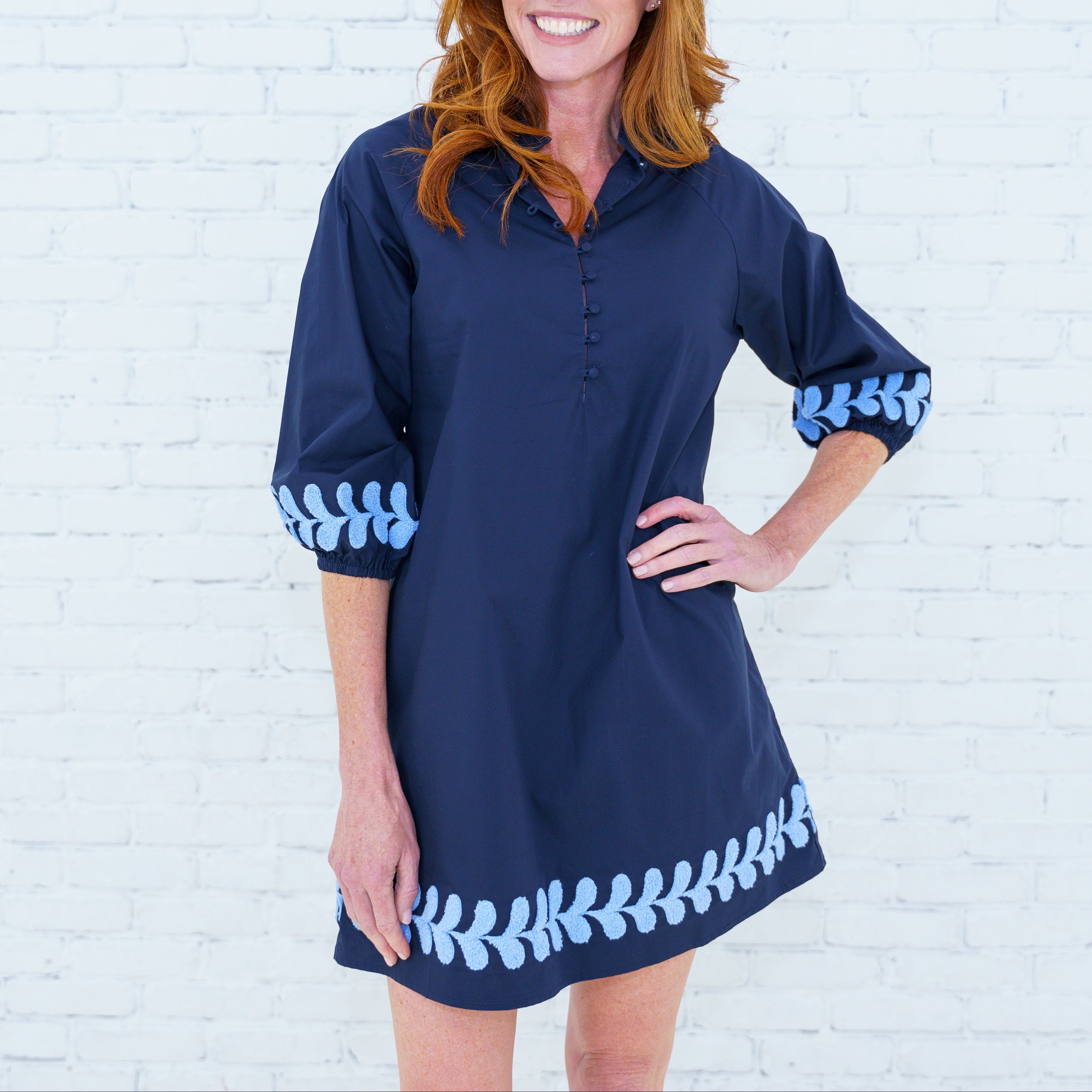 Caryn Lawn Jenny Dress | Navy