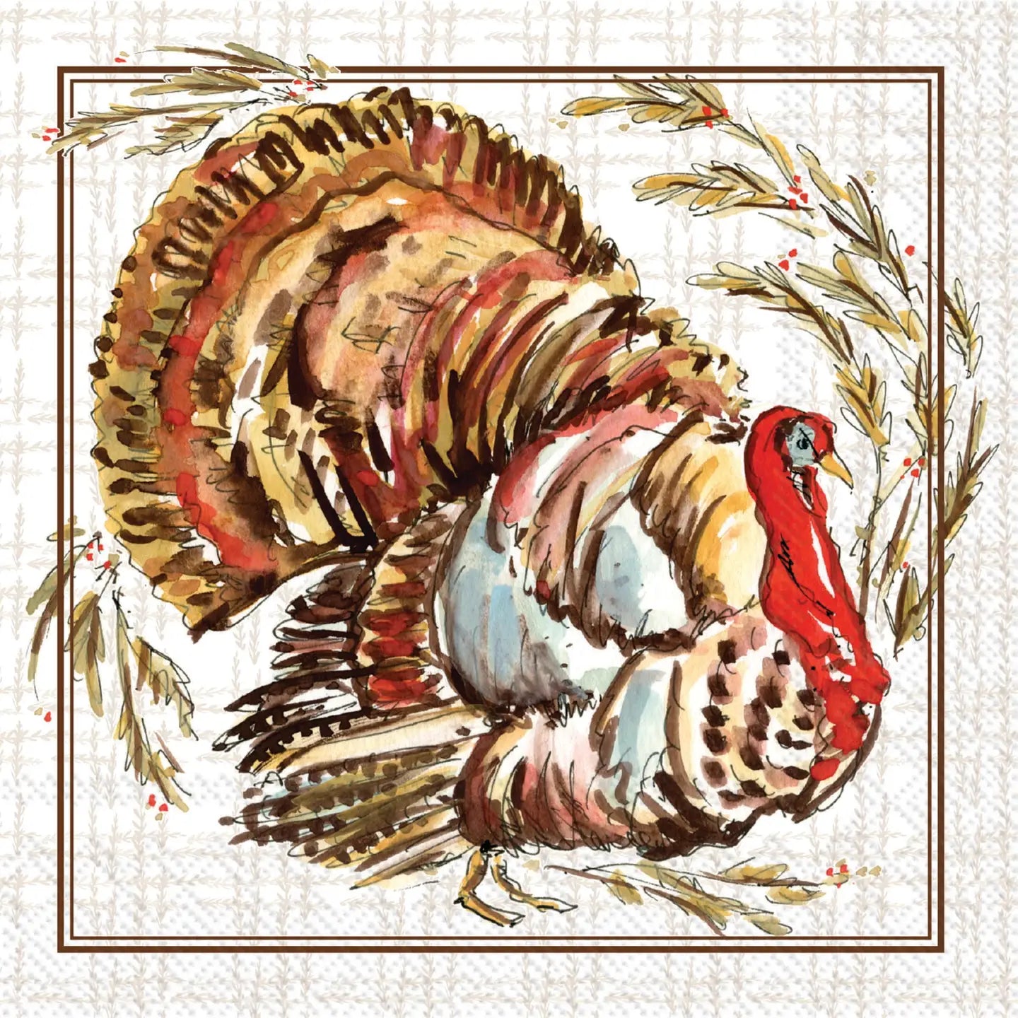 Turkey Collection Cocktail Napkin