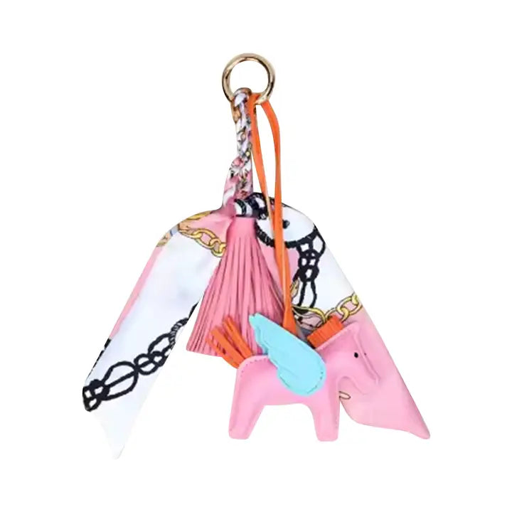 Horse Charm w/ Scarf Bag Charm - 4 Colors