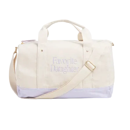 Favorite Daughter Canvas Duffle Bag - Lilac