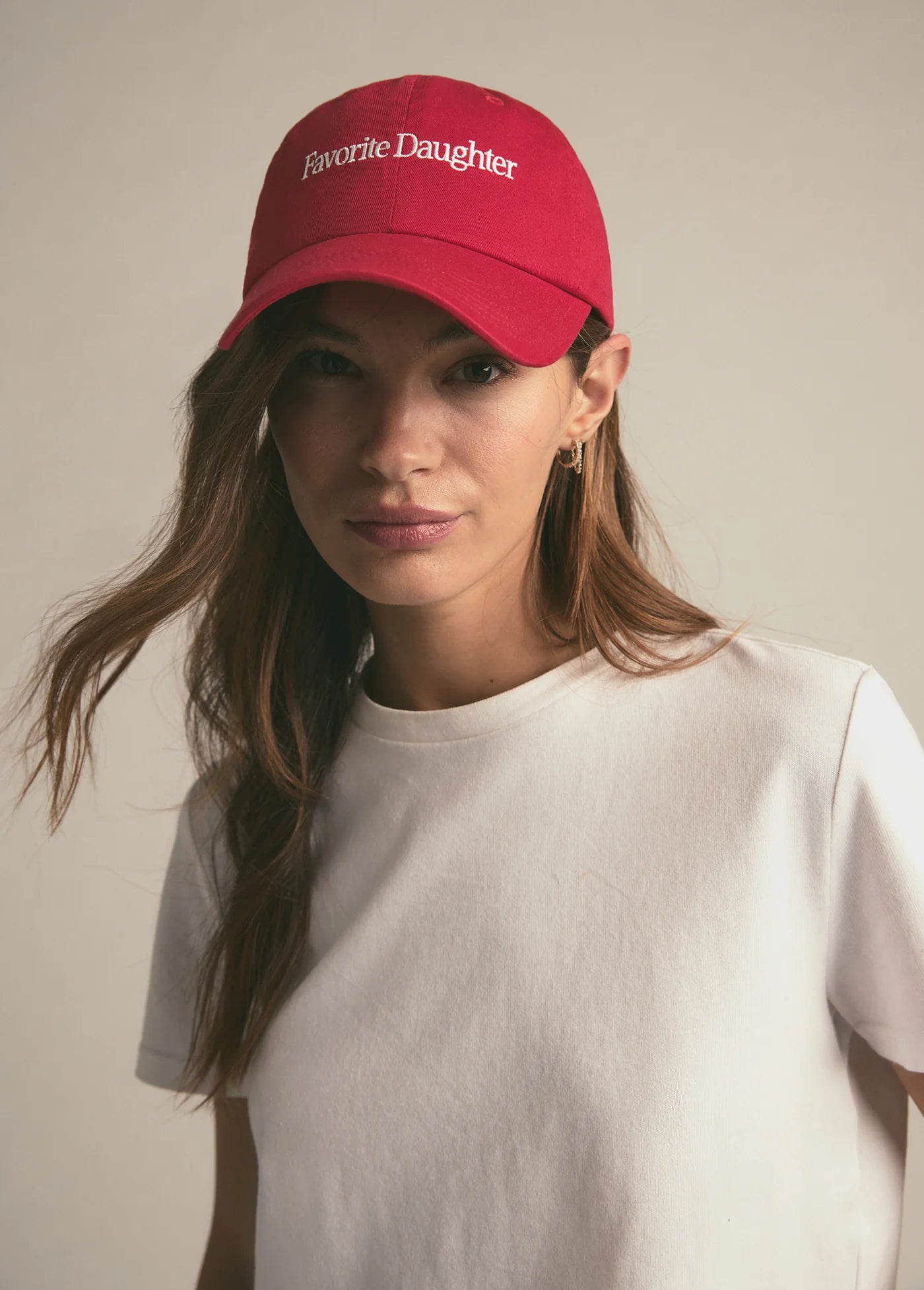 Favorite Daughter Classic Logo Hat- Red/White