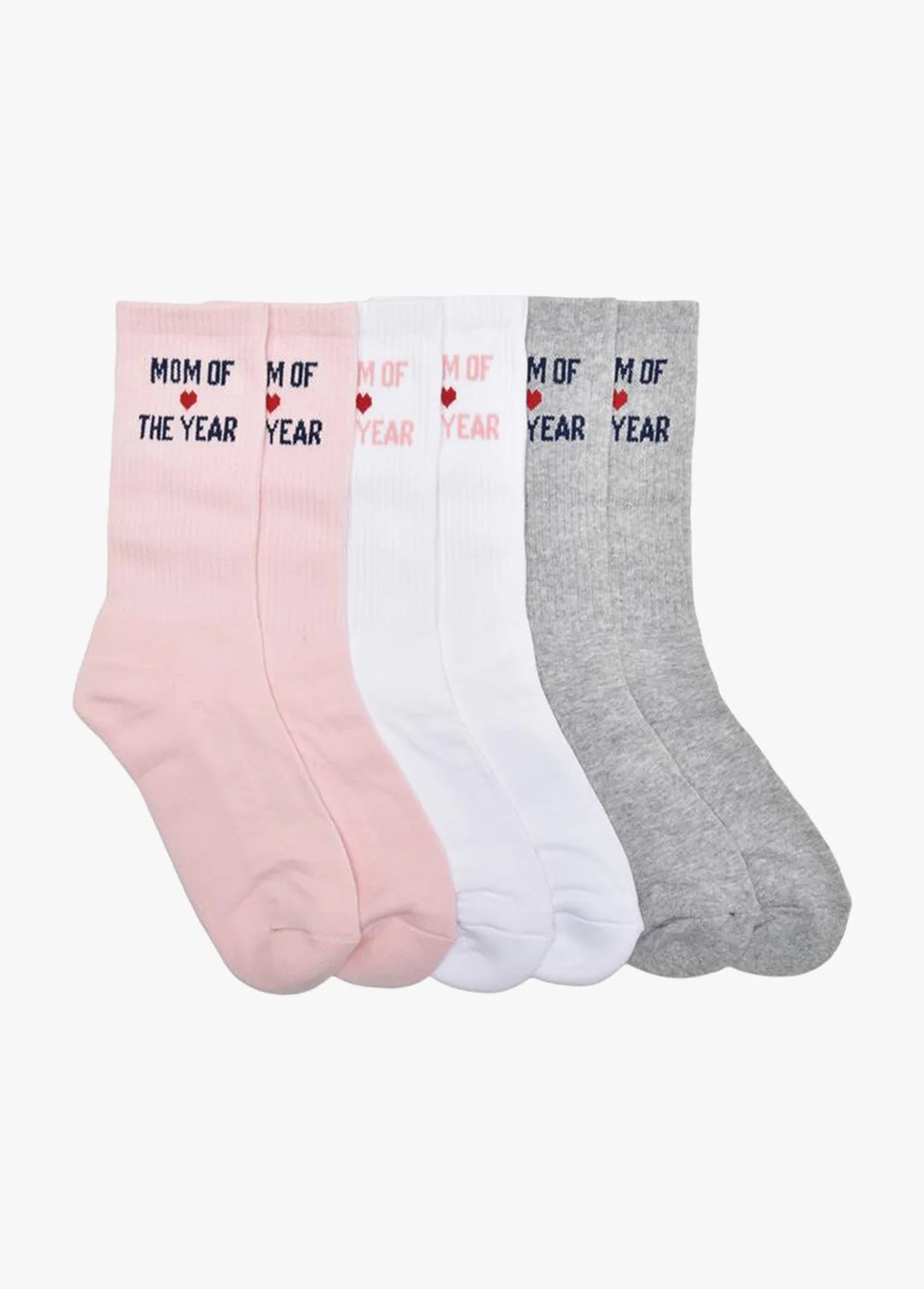 Favorite Daughter Moty Heart Sock Box Set | Blush White Gray