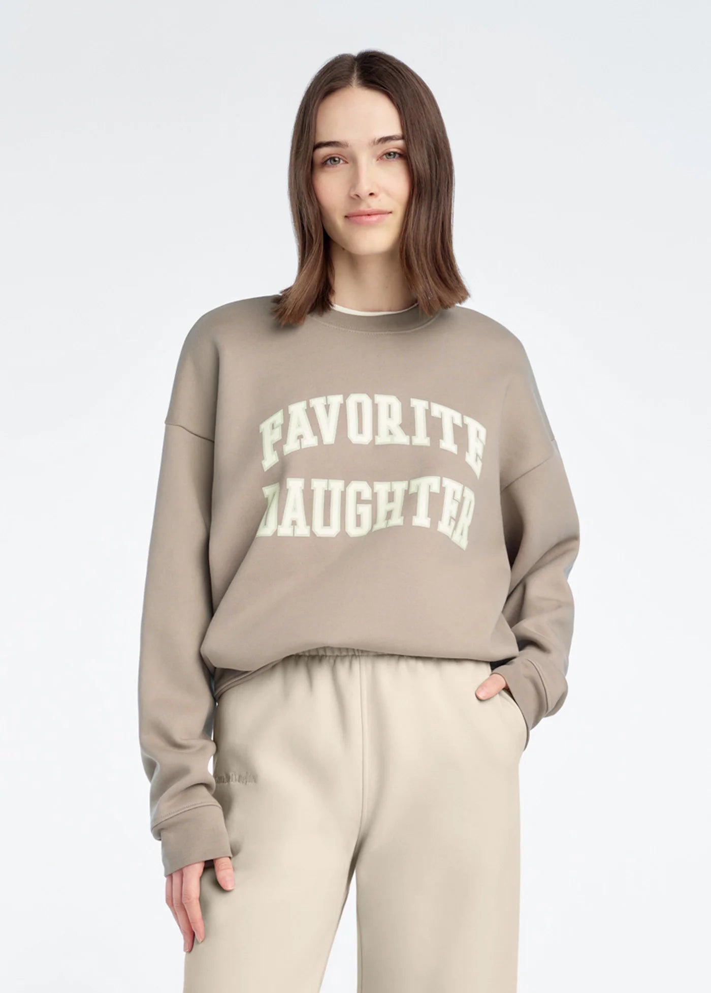 Favorite Daughter Sweatshirt - Soft Taupe