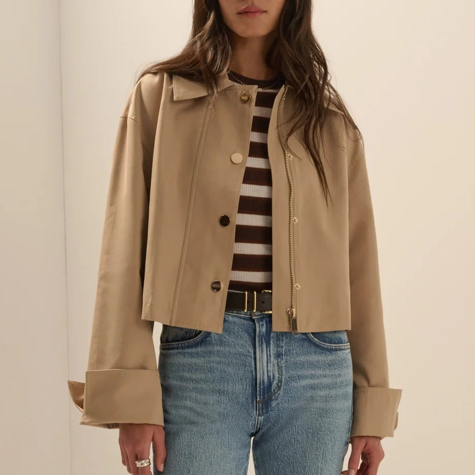 Favorite Daughter Rue Cropped Trench | Khaki