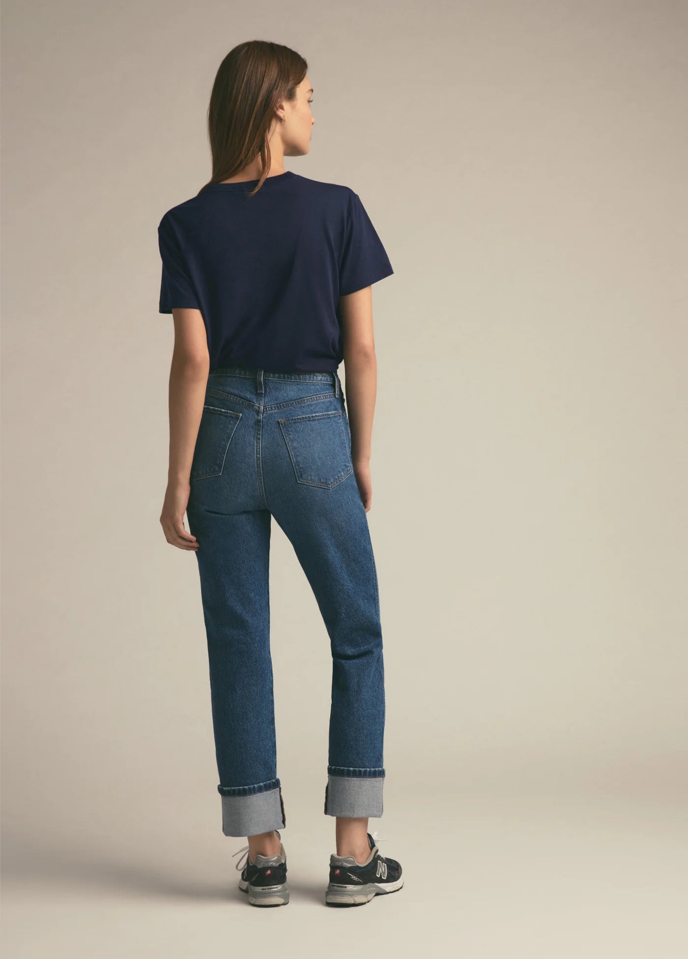 Favorite Sister Cropped Collegiate Tee - Navy