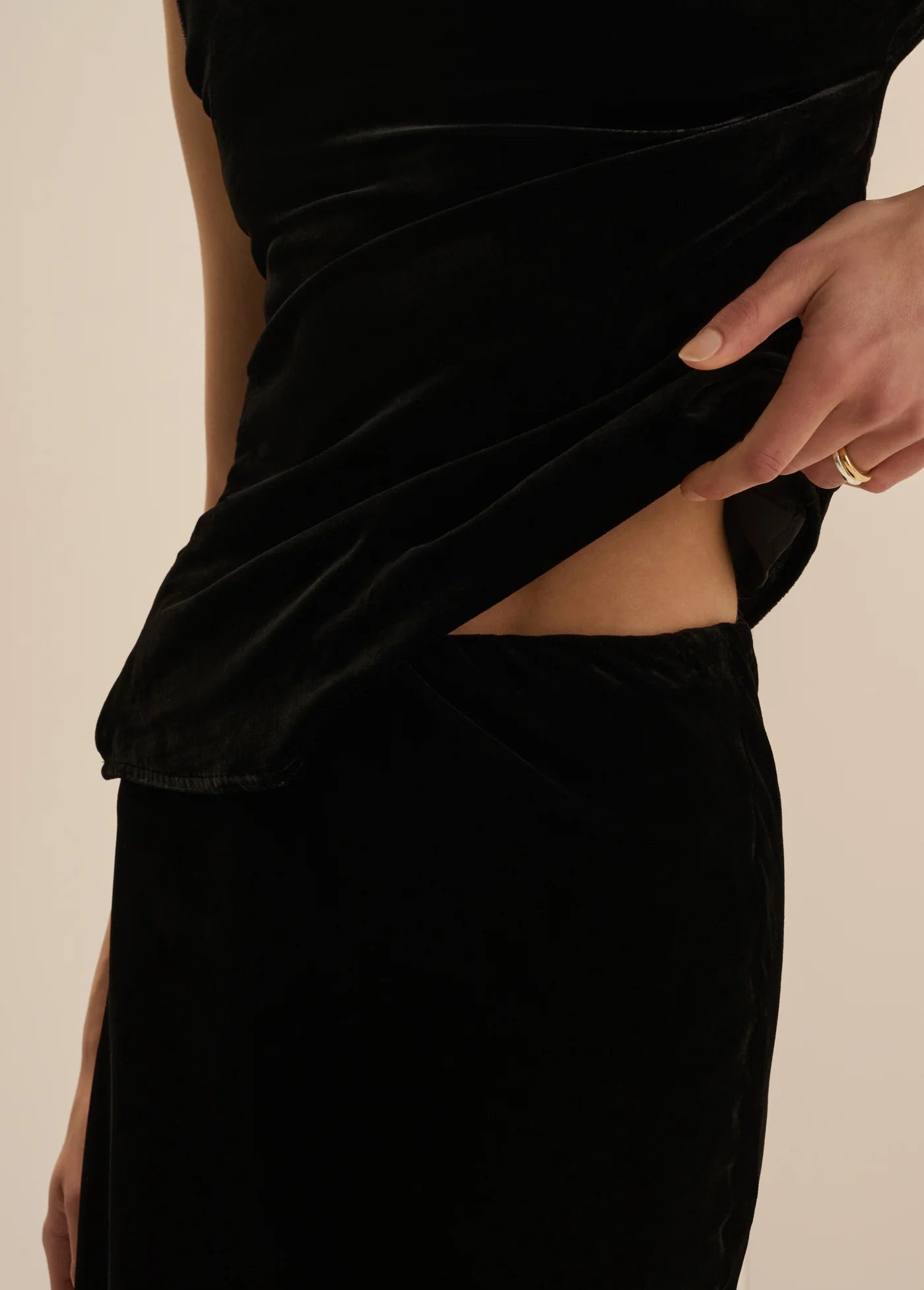 Favorite Daughter The Velvet Favorite Maxi Skirt | Black
