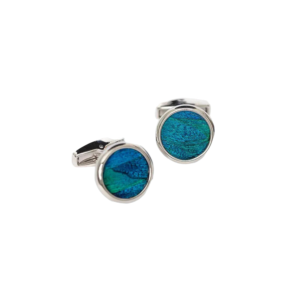 Brackish Fripp Cufflinks Rhodium