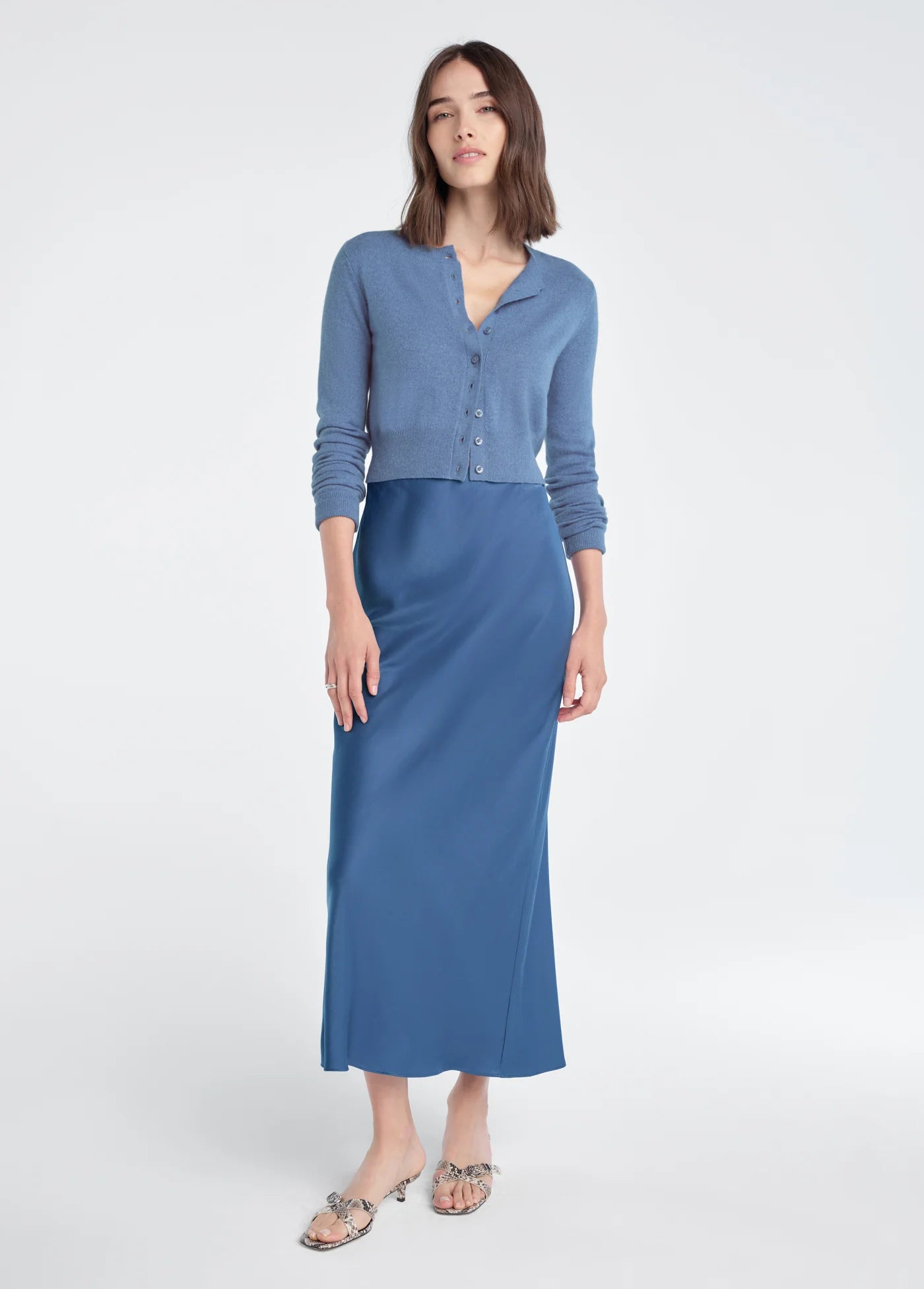 Favorite Daughter Cropped Rebecca Cardigan - River Blue