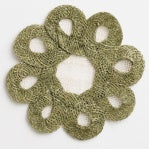 Woven Doodles Coaster, Set of 4 - Buttercream, Ecru or Fern