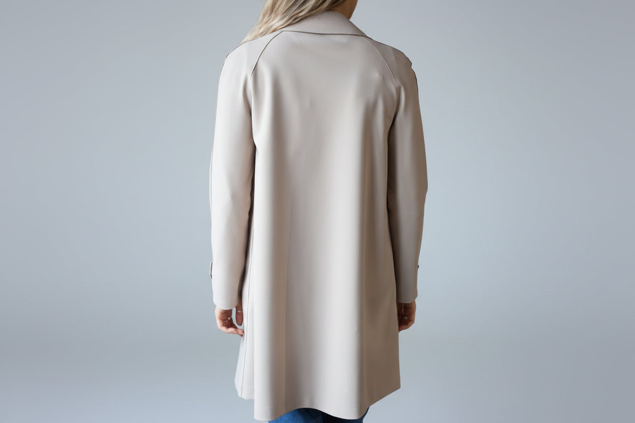 Harris Wharf London Mac Coat Scuba - Sand