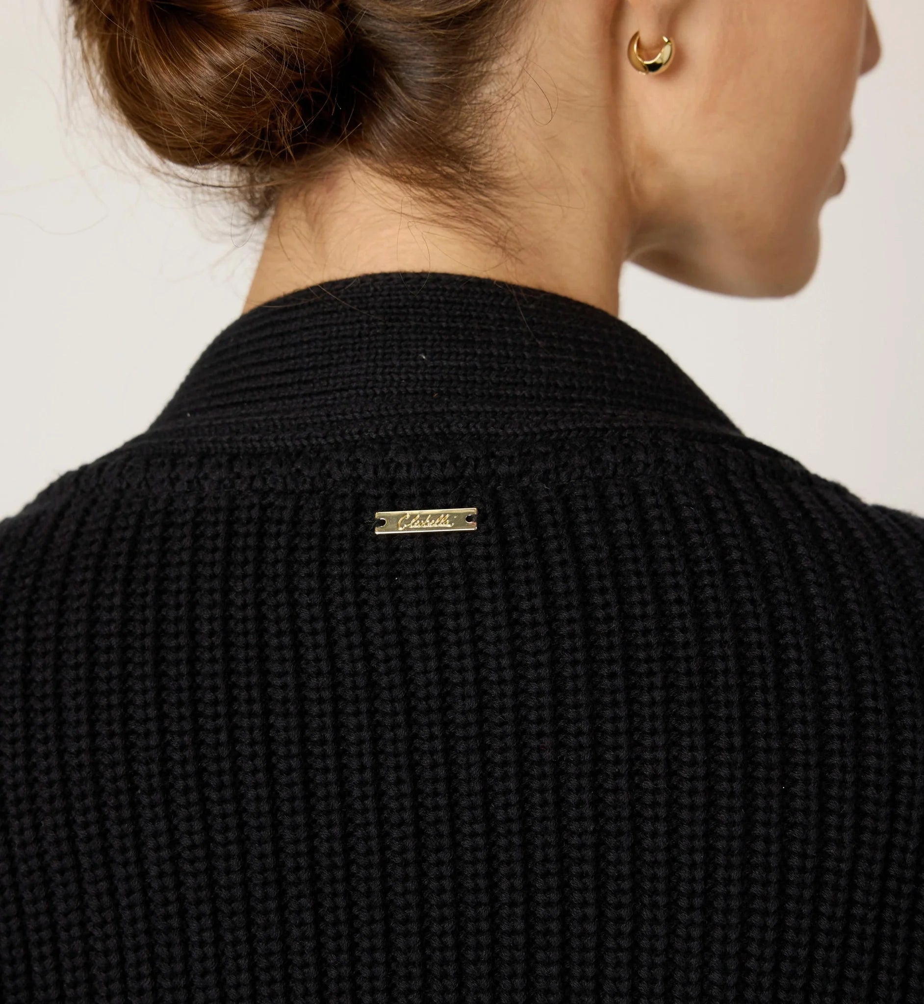 Cleobella Heart Sweater Cardigan - Black