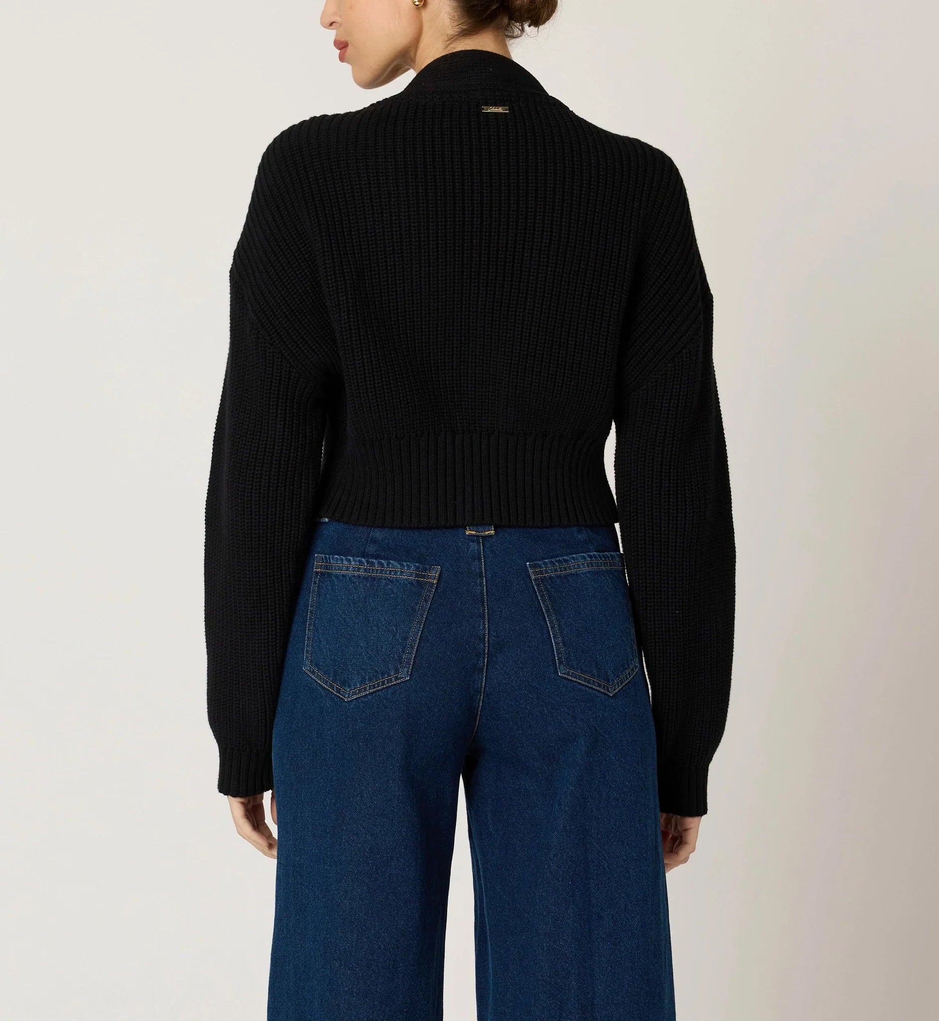 Cleobella Heart Sweater Cardigan - Black