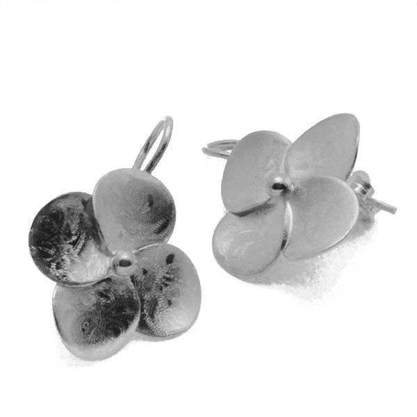 Sheila Fajl  Small Flower Drop Earring - Silver