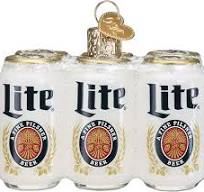 Miller Lite Six Pack Ornament