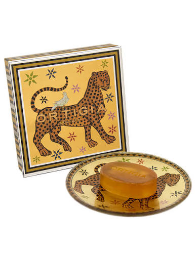Vietri Ambra Nera Glass Plate & Soap