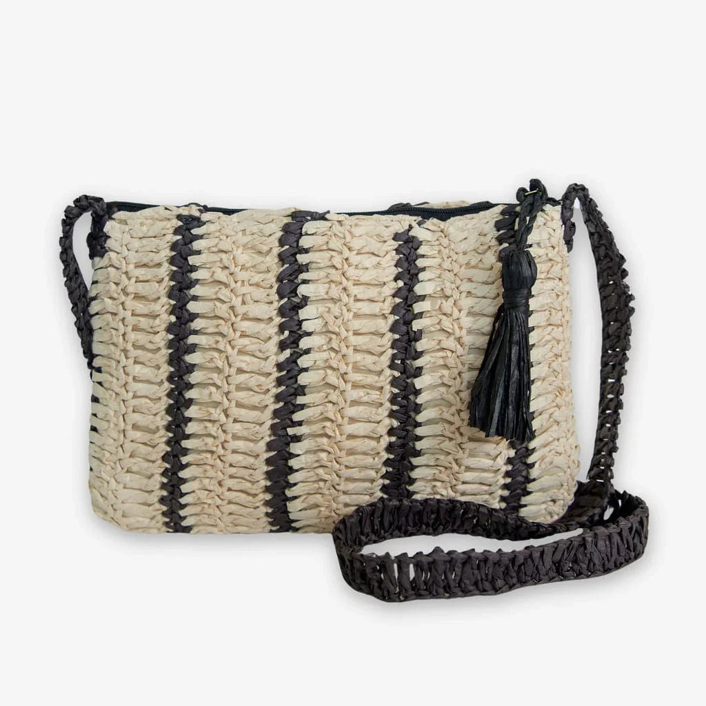 Kai Striped Raffia Crossbody - 3 Colors