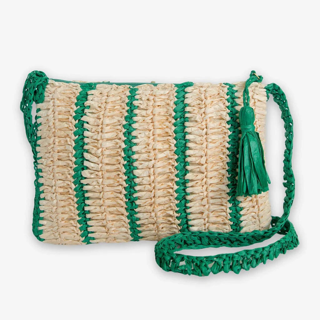 Kai Striped Raffia Crossbody - 3 Colors