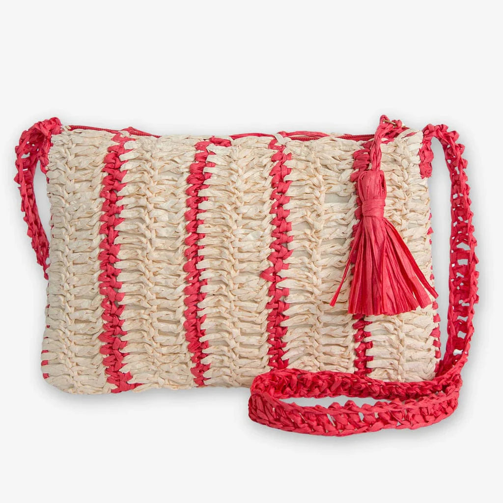 Kai Striped Raffia Crossbody - 3 Colors