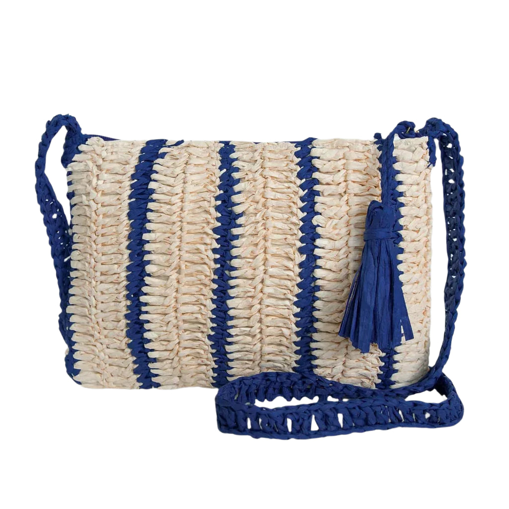 Kai Striped Raffia Crossbody - 3 Colors