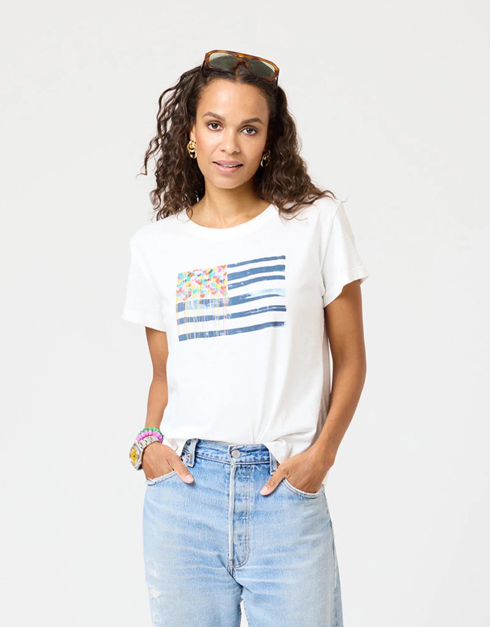 Kerri Rosenthal Suke U.S. of Love Tee - White