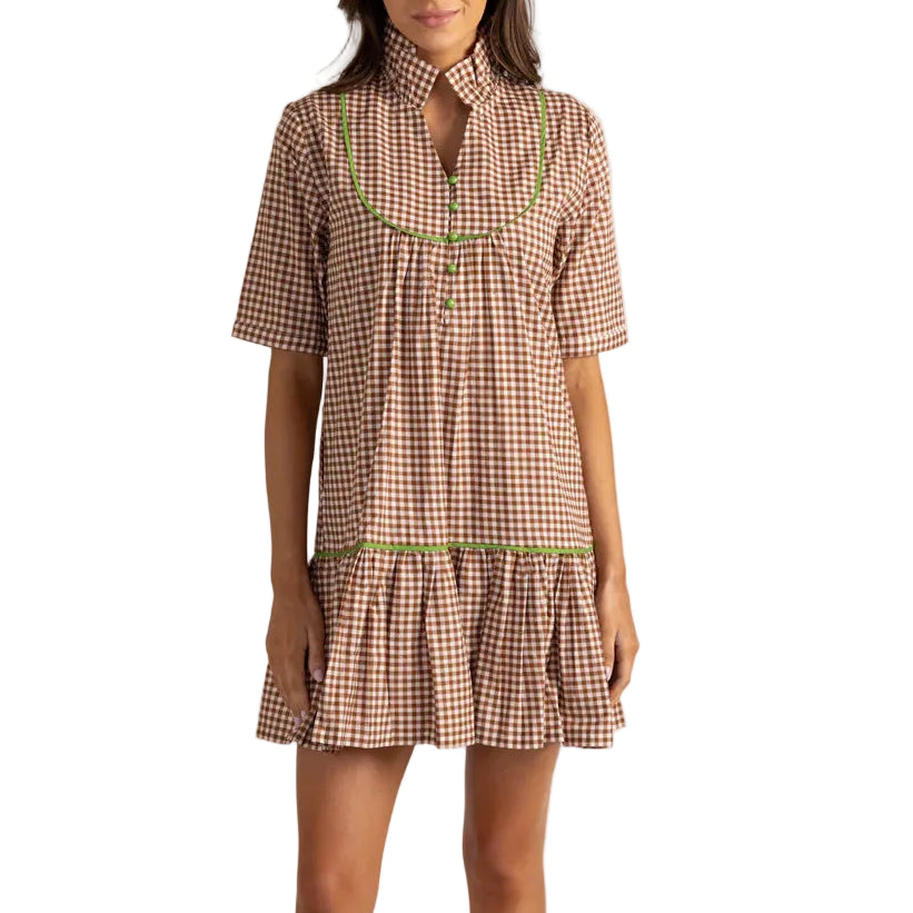 Brown Gingham Mary Dress