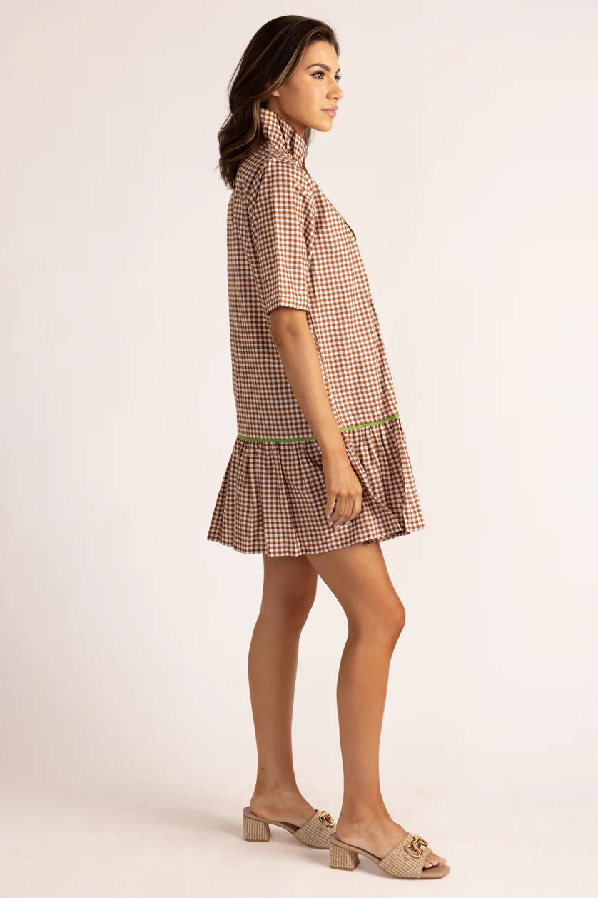 Mary Dress - Brown Gingham