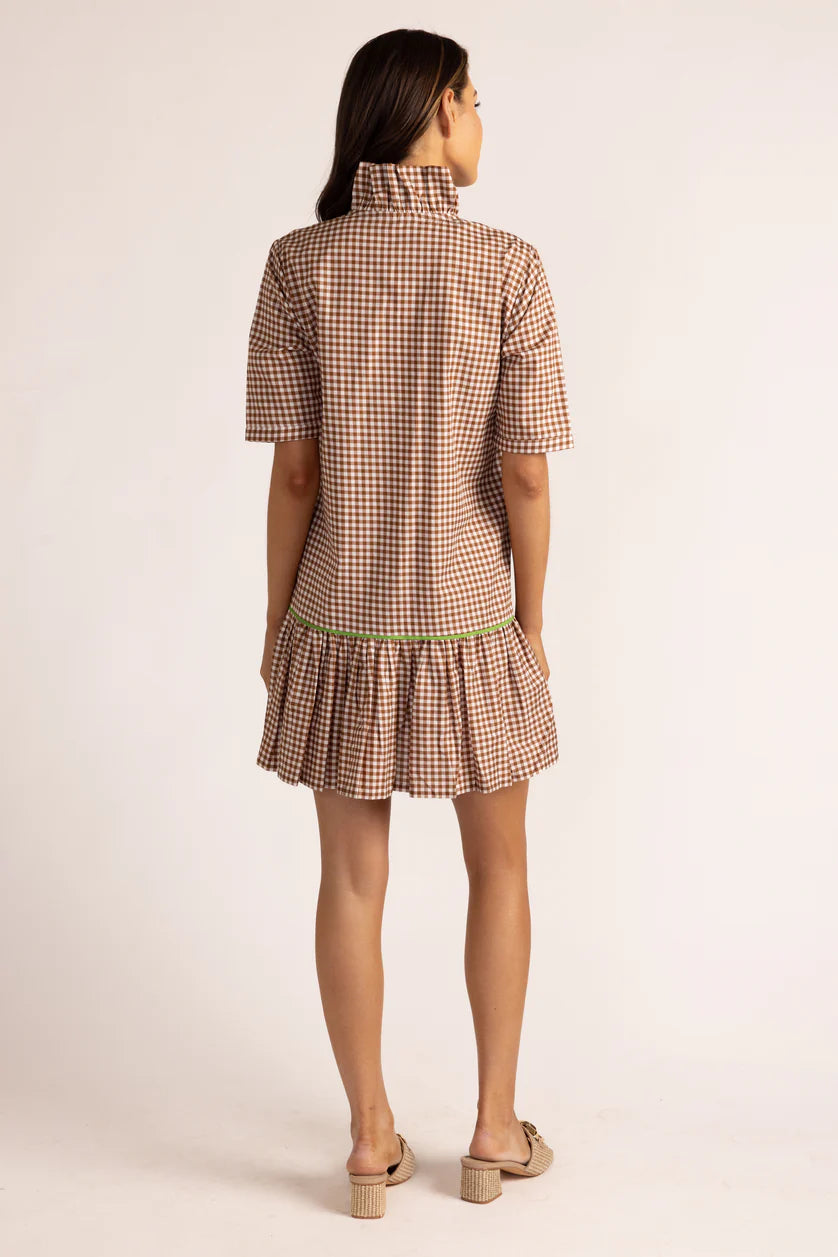 Mary Dress - Brown Gingham