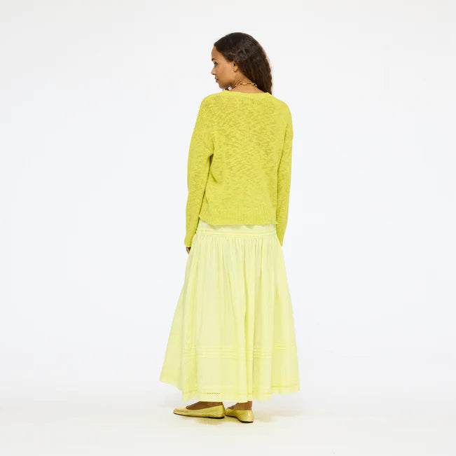 Kerri Rosenthal Vacance Pintuck Skirt - Washed Cactus