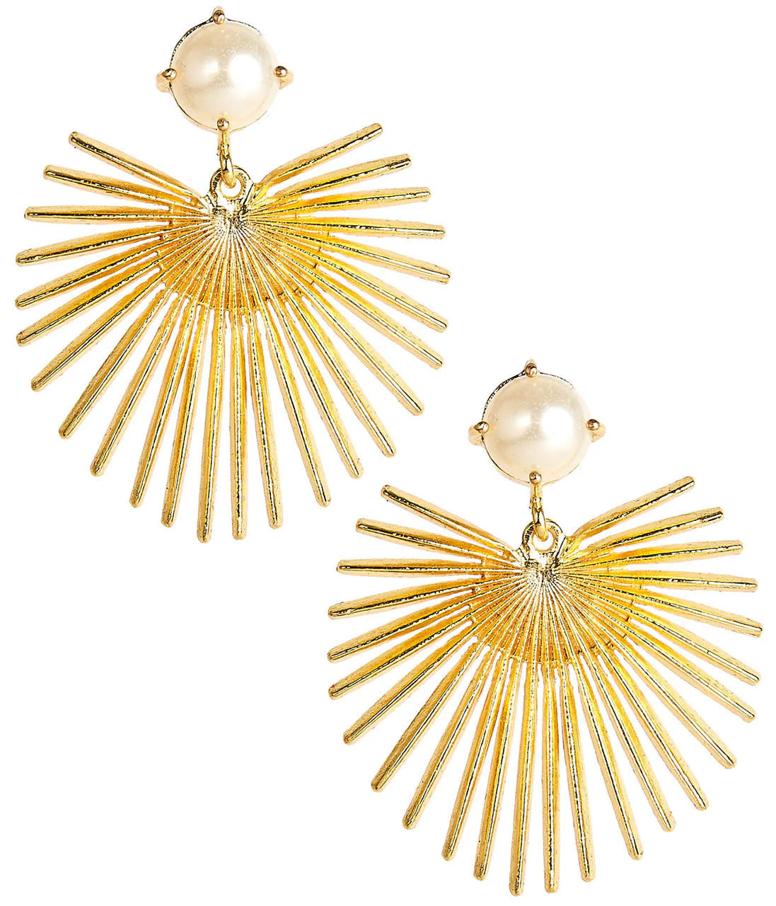 Gold Palmetto Earrings