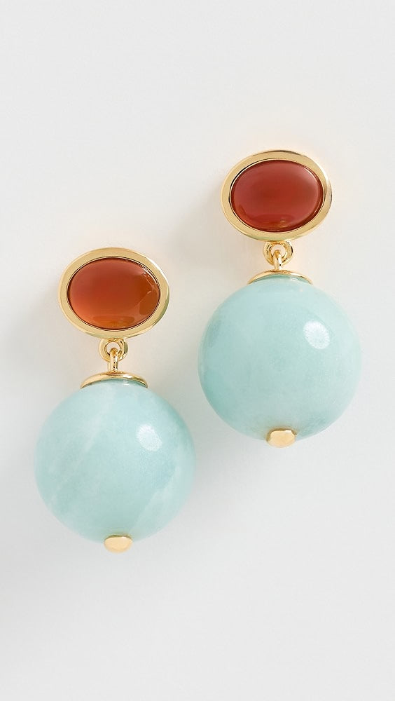 Lizzie Fortunato Umbria Earrings in Amazonite